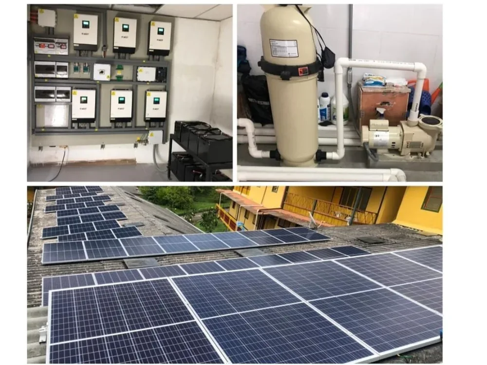 Centro Integral COODECOM — San Peregrino — Inversores híbridos Power, baterías, paneles solares | San Peregrino, Caldas